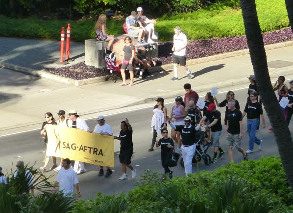 View of the parade from above