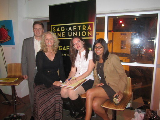  Tom Moore, the chair of the RASCals, and SAG-AFTRA staff  Sara Bennett, Anee Raulerson, and Purvi Patel