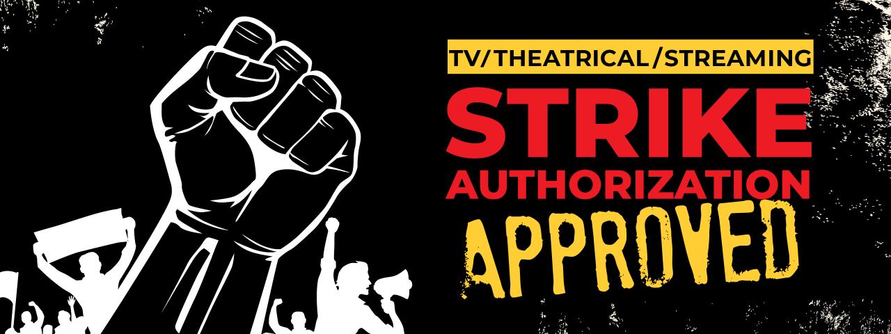 Strike Authorization Approved 2023 web banner black background