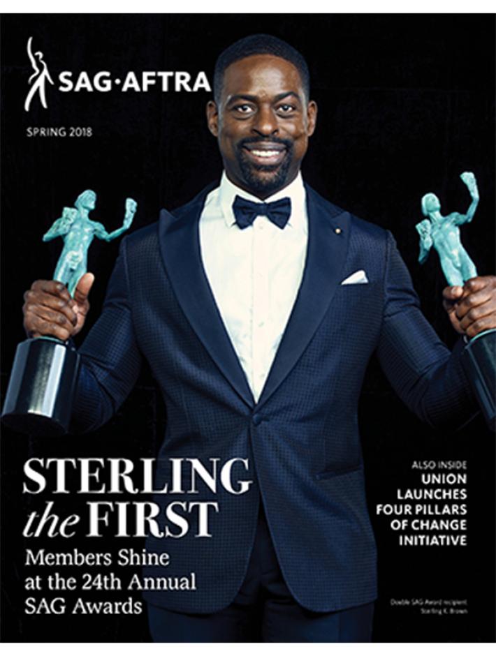 Spring 2018 Magazine Cover with Sterling K. Brown making SAG Awards History